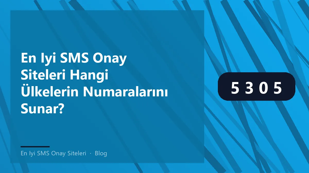 En iyi SMS onay siteleri hakkında bilgi veren bir görsel