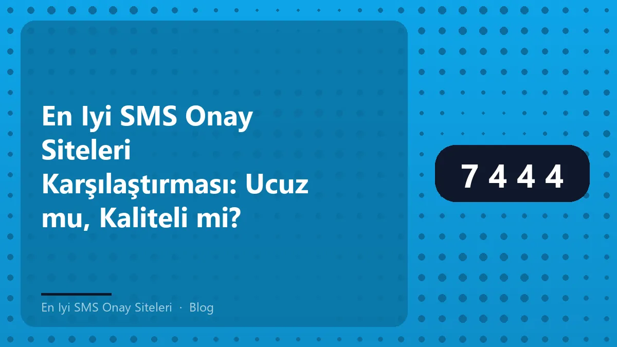 En iyi SMS onay siteleri hakkında bilgi veren bir grafik.